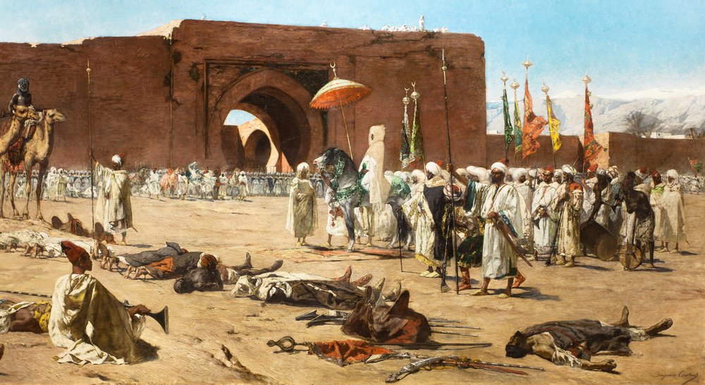 De laatste rebellen, Marokkaanse historische scène (detail) door Jean Joseph Benjamin Constant