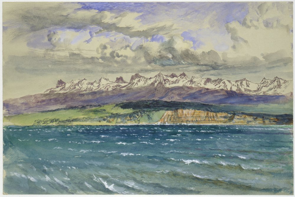 Lentemiddag, met zuidenwind, in Neuchâtel, 30 april 1869 door John Ruskin