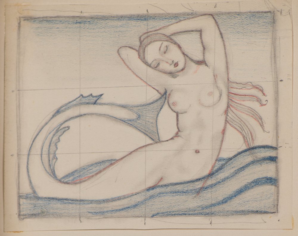 Zonder titel [Zeemeermin] door John Duncan