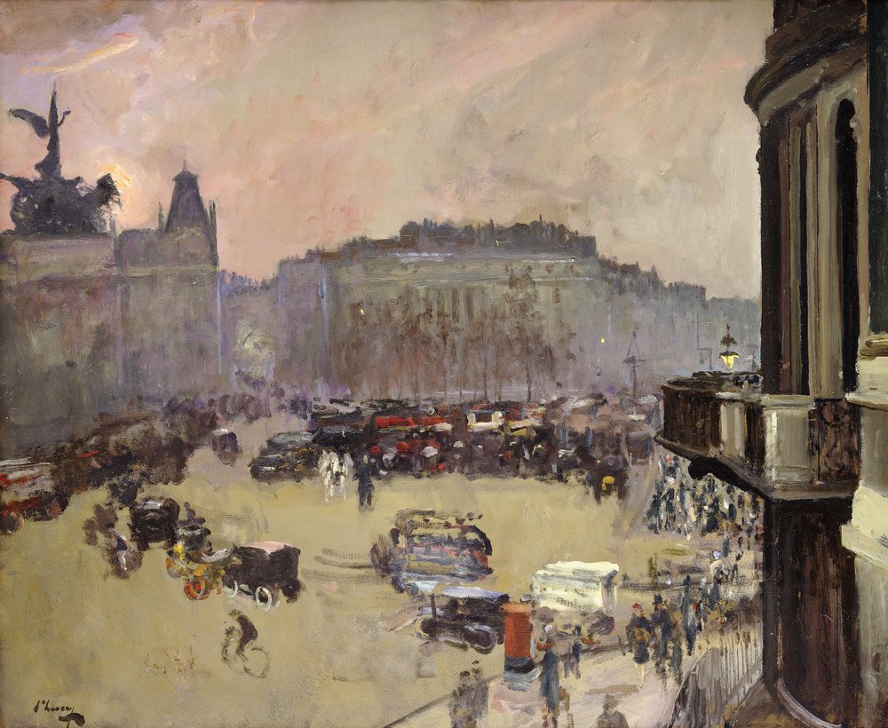 De winterzon, Hyde Park Corner door John Lavery