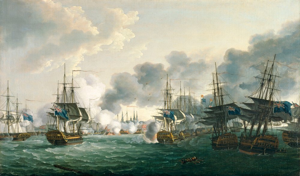 De Slag bij Kopenhagen, 2 april 1801 door John Thomas Serres