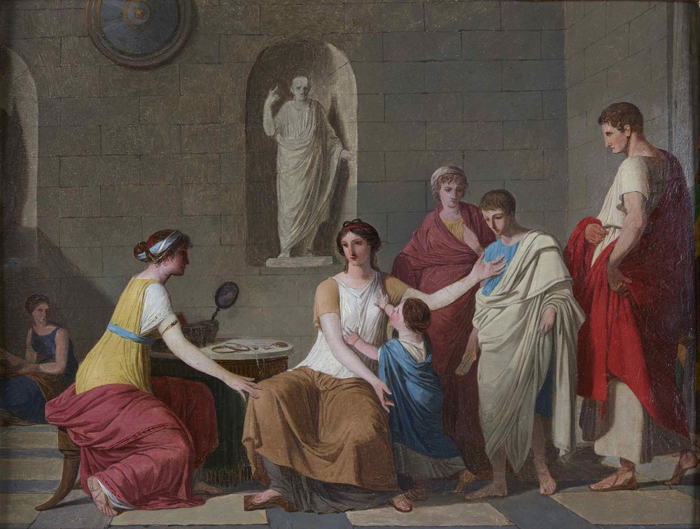 Cornelia, moeder van de Gracchi, c. 1793 door Joseph-Benoît Suvée