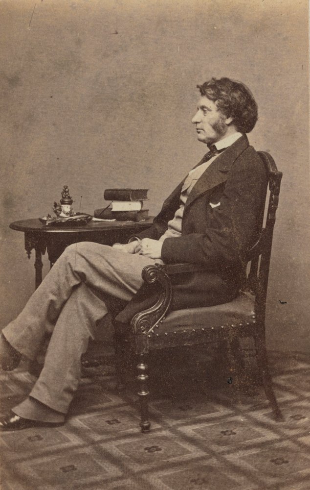 Carte-de-visite portret van Charles Sumner, 1860s door Mathew Brady