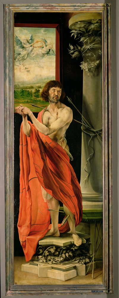 Sint-Sebastiaan, van het Isenheimaltaar, ca. 1512-16 door Matthias Grünewald