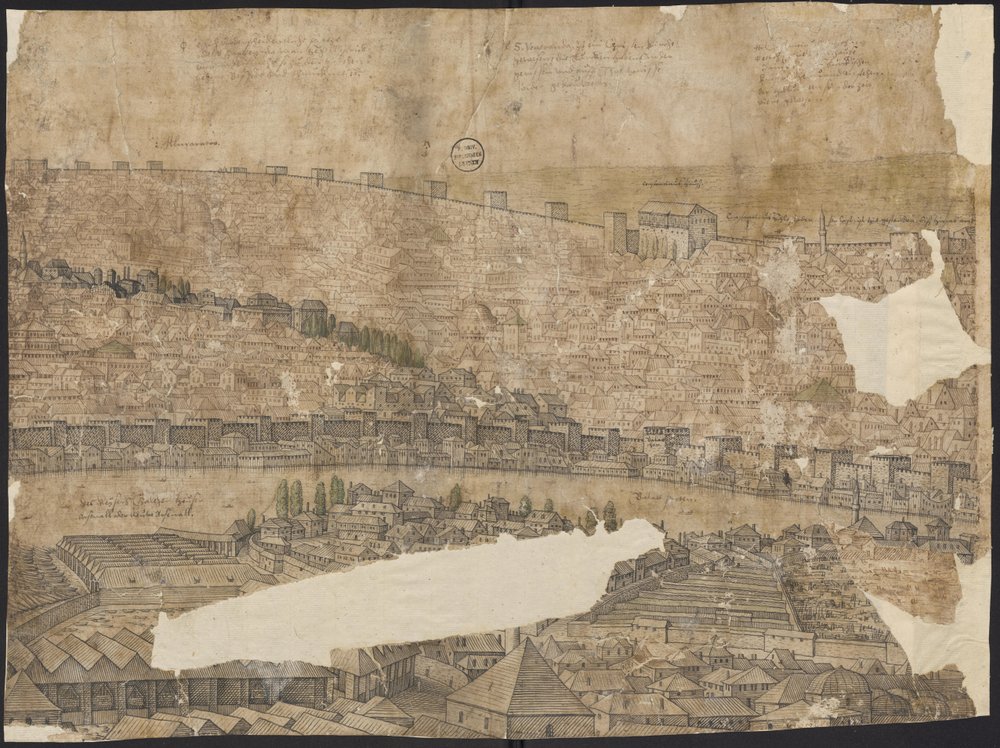 Uitzicht op Constantinopel, Blad 16, Melchior Lorck, 1559 door Melchior Lorck