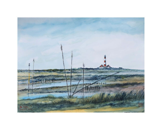 Oude prikken (Westerheversand) door Ole West