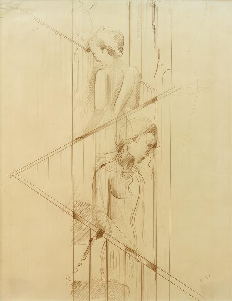 Trappenscène door Oskar Schlemmer