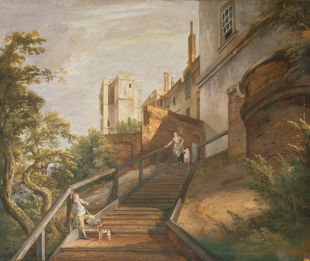 De Honderd Treden en Winchester Tower, Windsor Castle door Paul Sandby