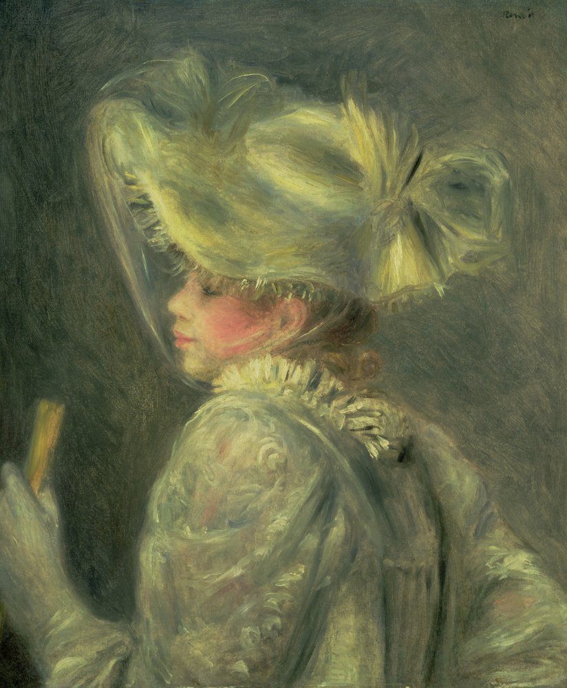 De Witte Hoed door Pierre-Auguste Renoir