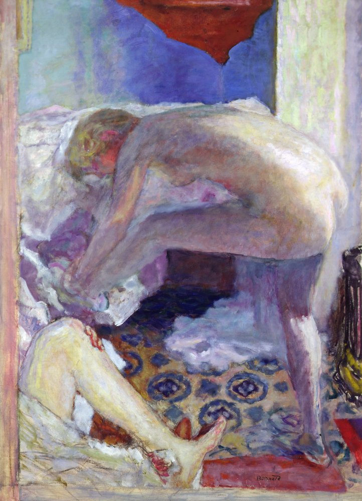 Groot blauw naakt door Pierre Bonnard