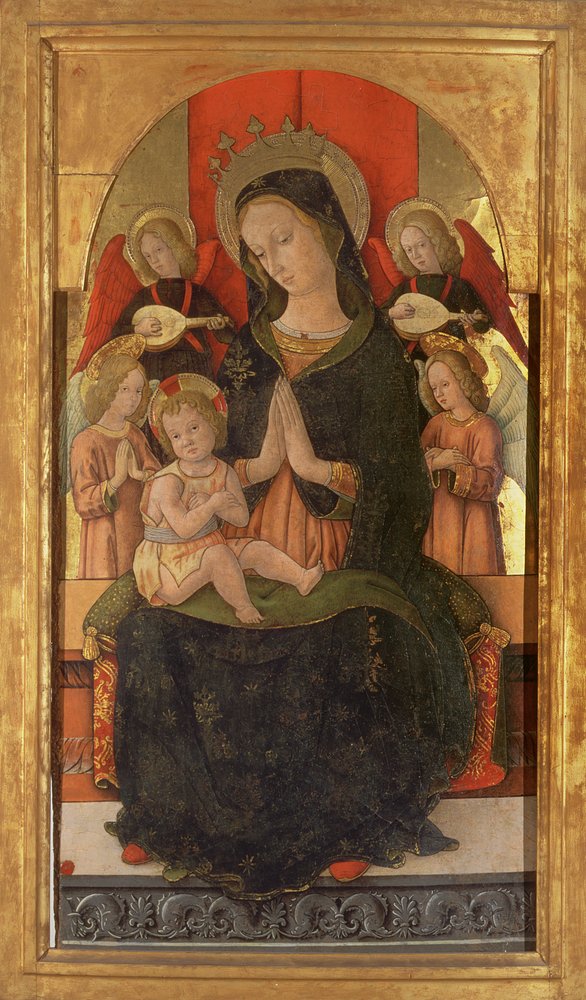 Madonna en Kind met Engelen door Pietro Alemanny