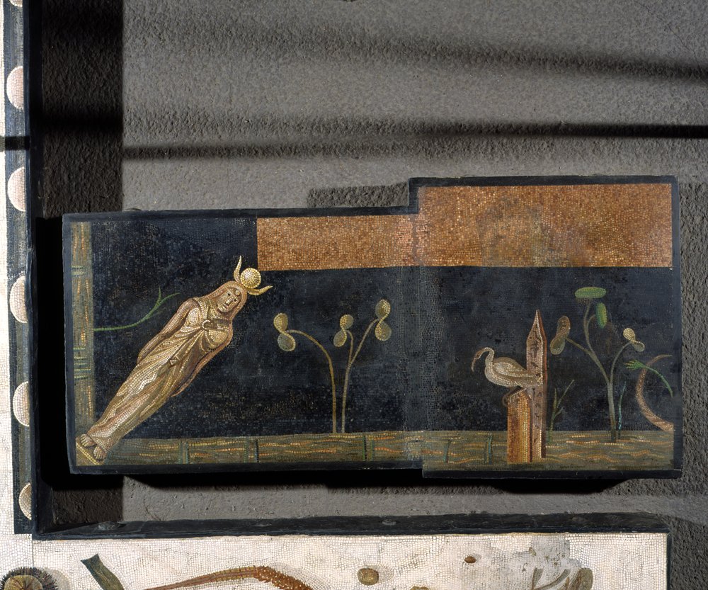 "Asarotos" (Ongeveegde vloer) Fragmenten van mozaïek gesigneerd door Harakliton uit Rome, 2e eeuw na Christus, Rome door Roman