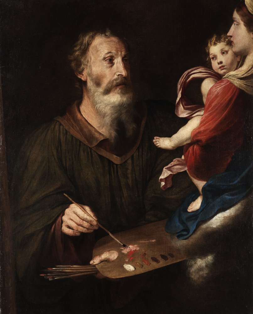 Sint Lucas schildert de Maagd door Simone Cantarini