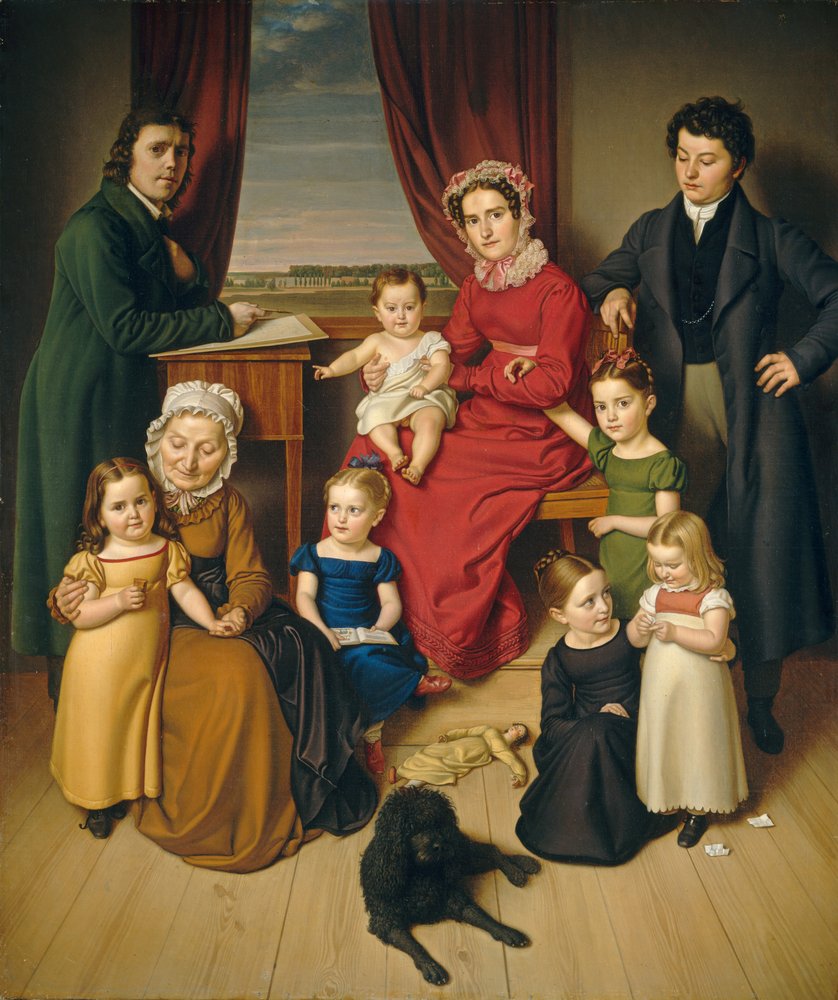 Een kunstenaar en zijn familie door Unbekannt