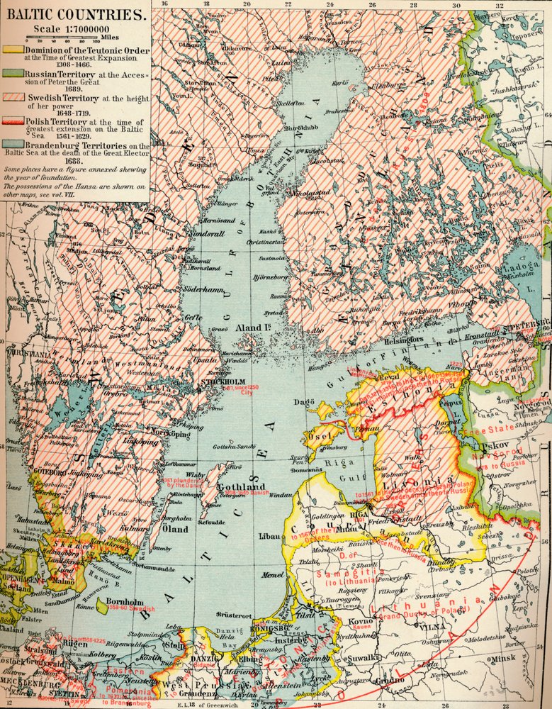 Baltische Landen, ca. 1907 door Unbekannt