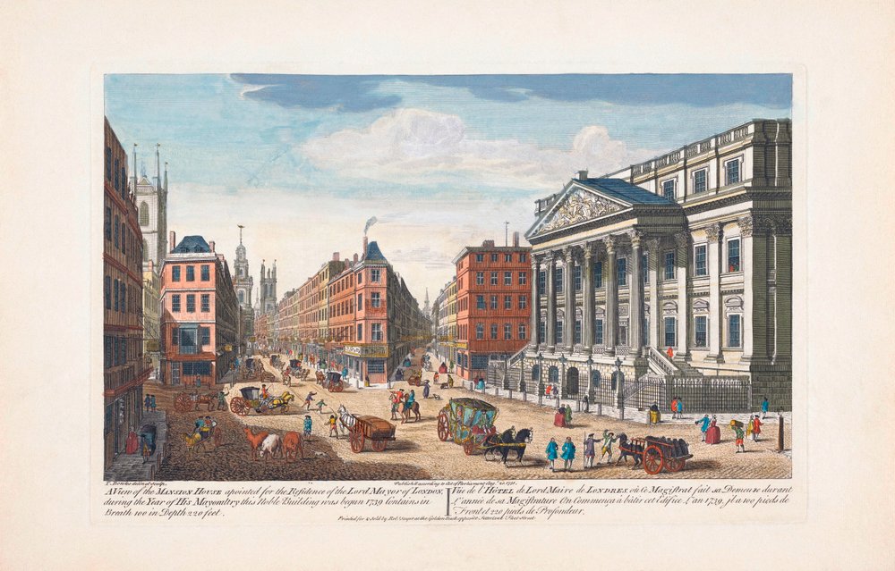 Mansion House, Londen in de 18e eeuw door Unknown artist