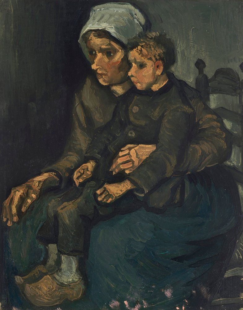 Boerin met kind op haar schoot, 1885 | Vincent van Gogh