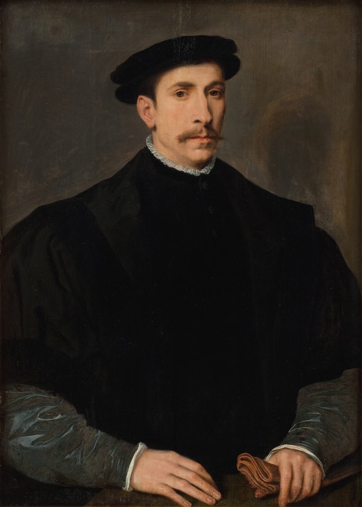 Portret van een Man door Willem Key