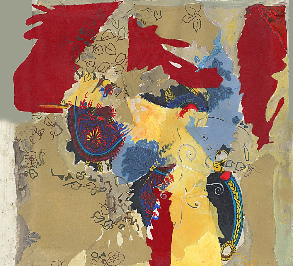 Levendige abstracte collage door Alejandra Winkhaus