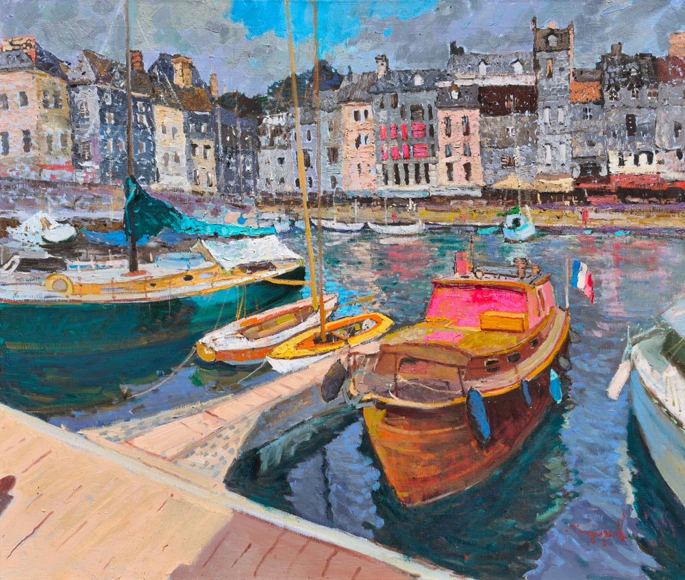 Kleurrijke havenboten door Alexander Shandor