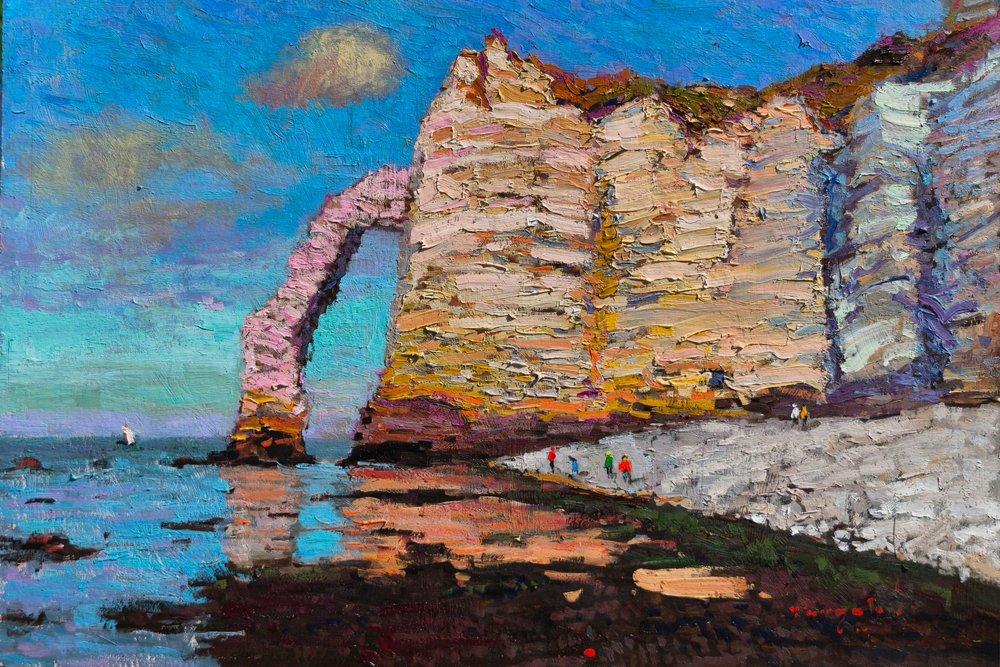 De kliffen en de boog van Étretat door Alexander Shandor