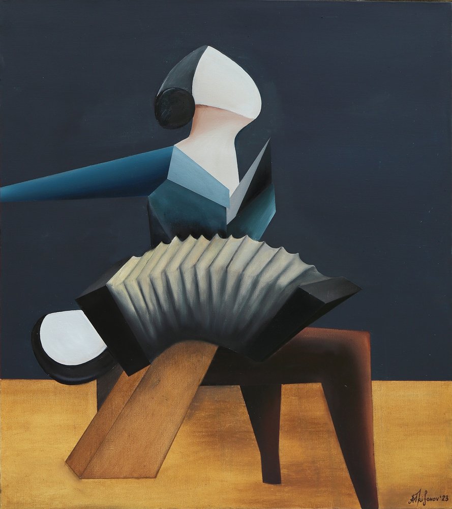 Speler van de geometrische accordeon door Alexander Trifonov