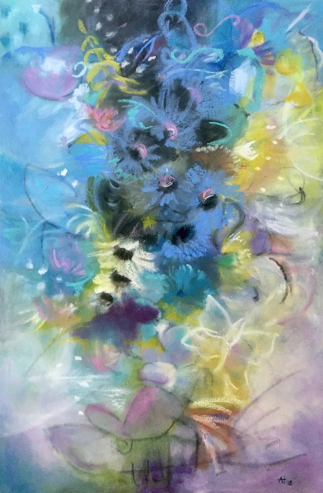 Dromerige pastelkleurige bloemen door Alexandra Higgins