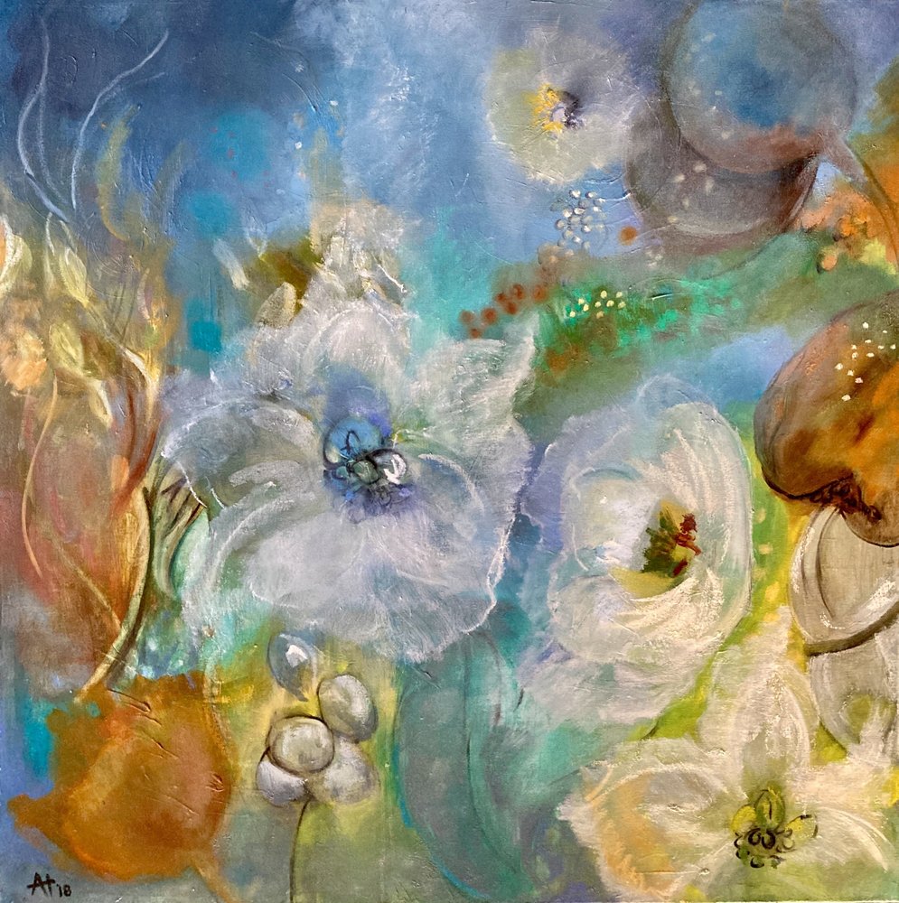 Etherische witte bloemen door Alexandra Higgins