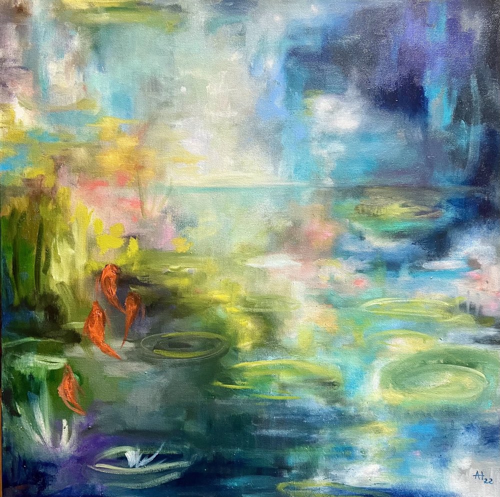 Weerspiegelingen in de koivijver door Alexandra Higgins