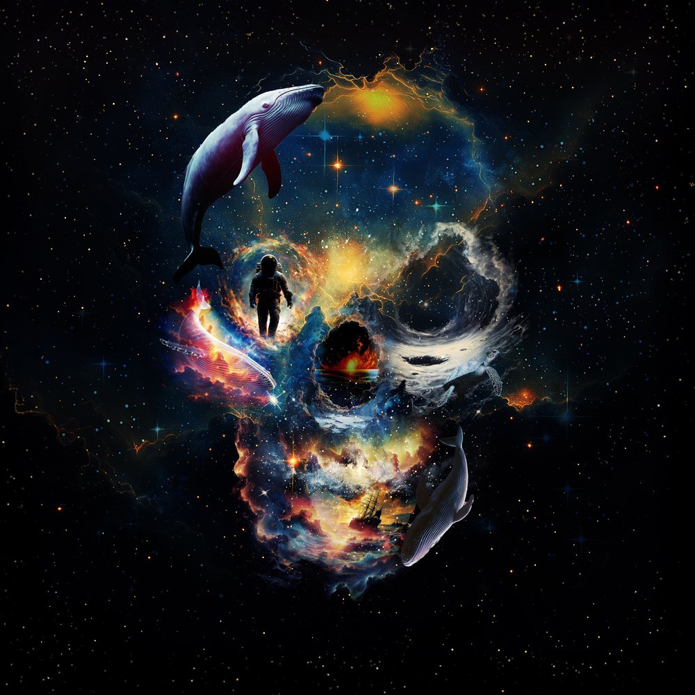 Ruimtewalvis-schedel door Ali Gulec