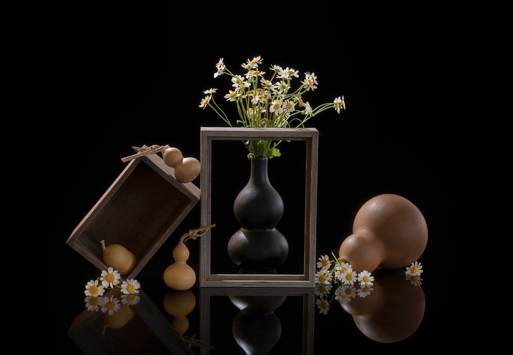 Stilleven met natuurlijke kalebas door Alice Sheng