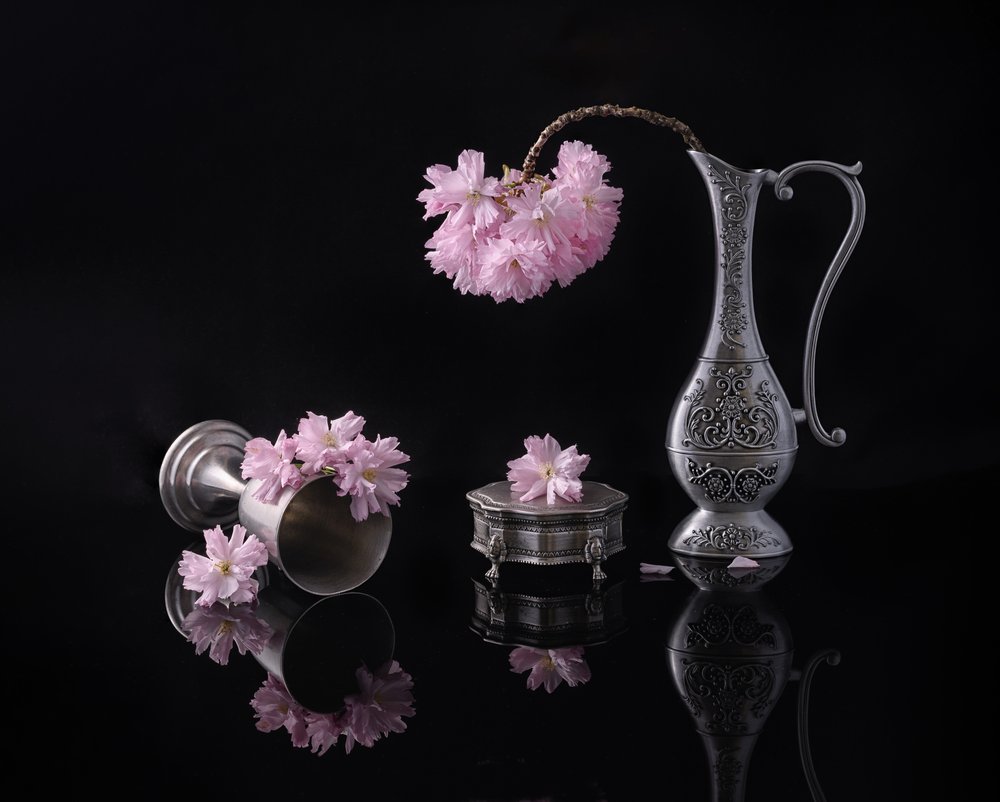 Zilver en Sakura door Alice Sheng