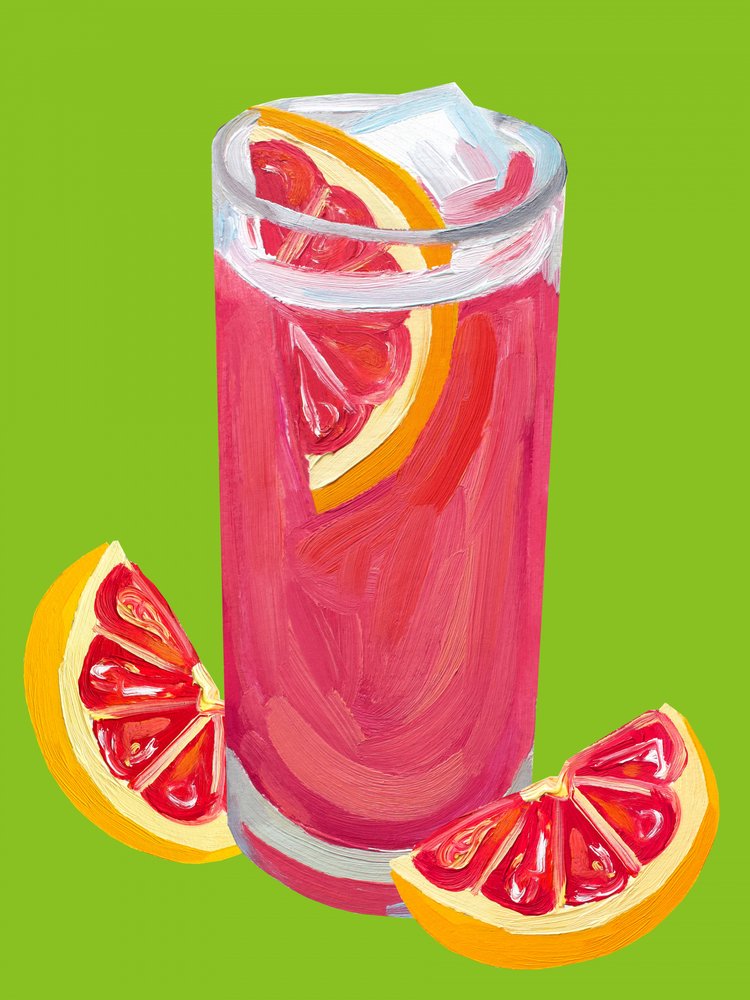 Roze grapefruitcocktail door Alice Straker