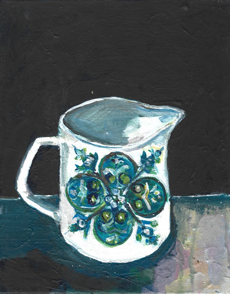 Bloemstilleven in een kan door Alice White
