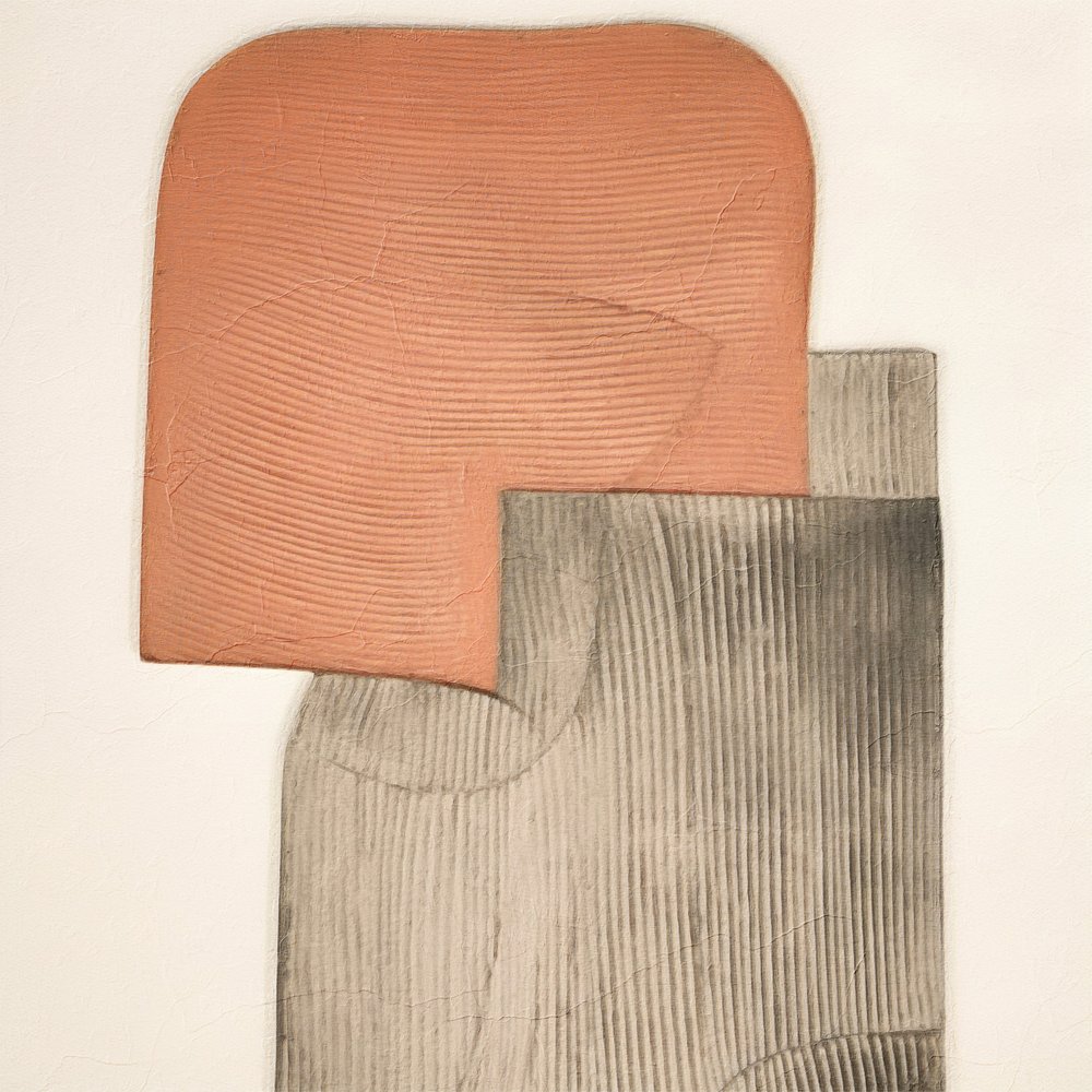 Abstracte geribbelde vormen door Alma