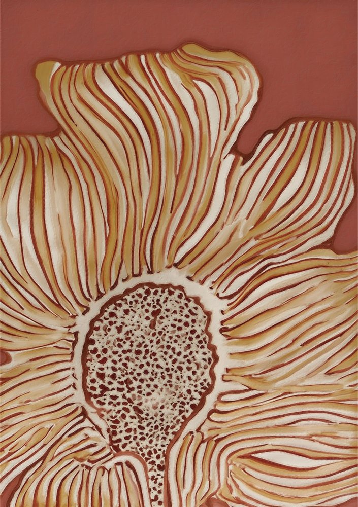 Aards bloemenabstract door Alma