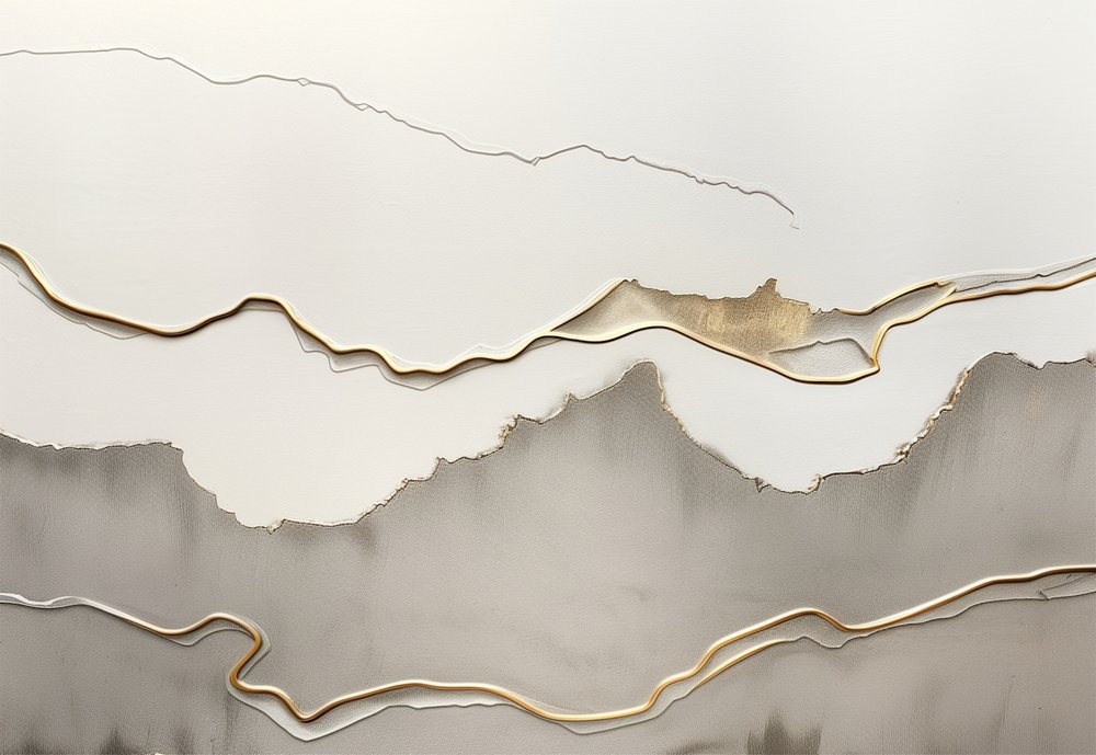 Goudkleurig gelaagd landschap door Alma