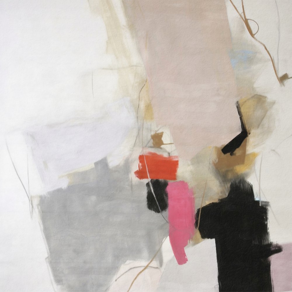 Modern, roze-grijs, abstract door Alma