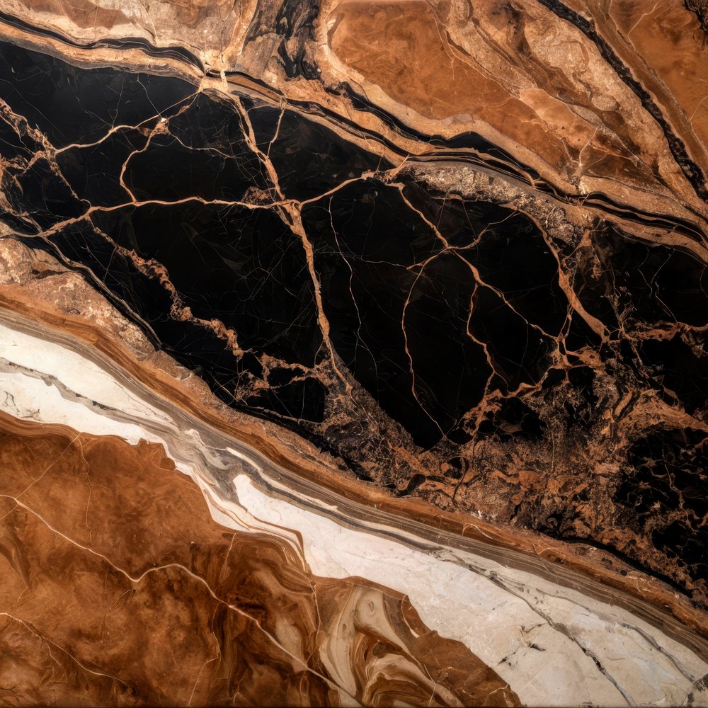 Zwartgoud Marmer Flow door Alpenglow Workshop