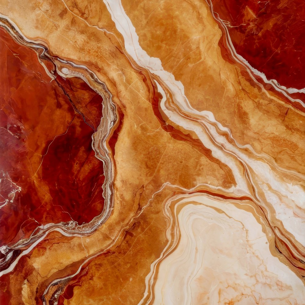 Stromend rood onyx door Alpenglow Workshop