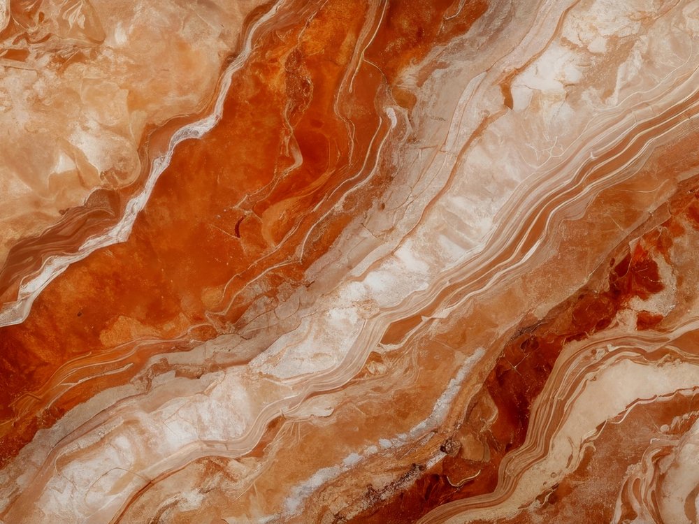 Lagen van oranje onyx door Alpenglow Workshop