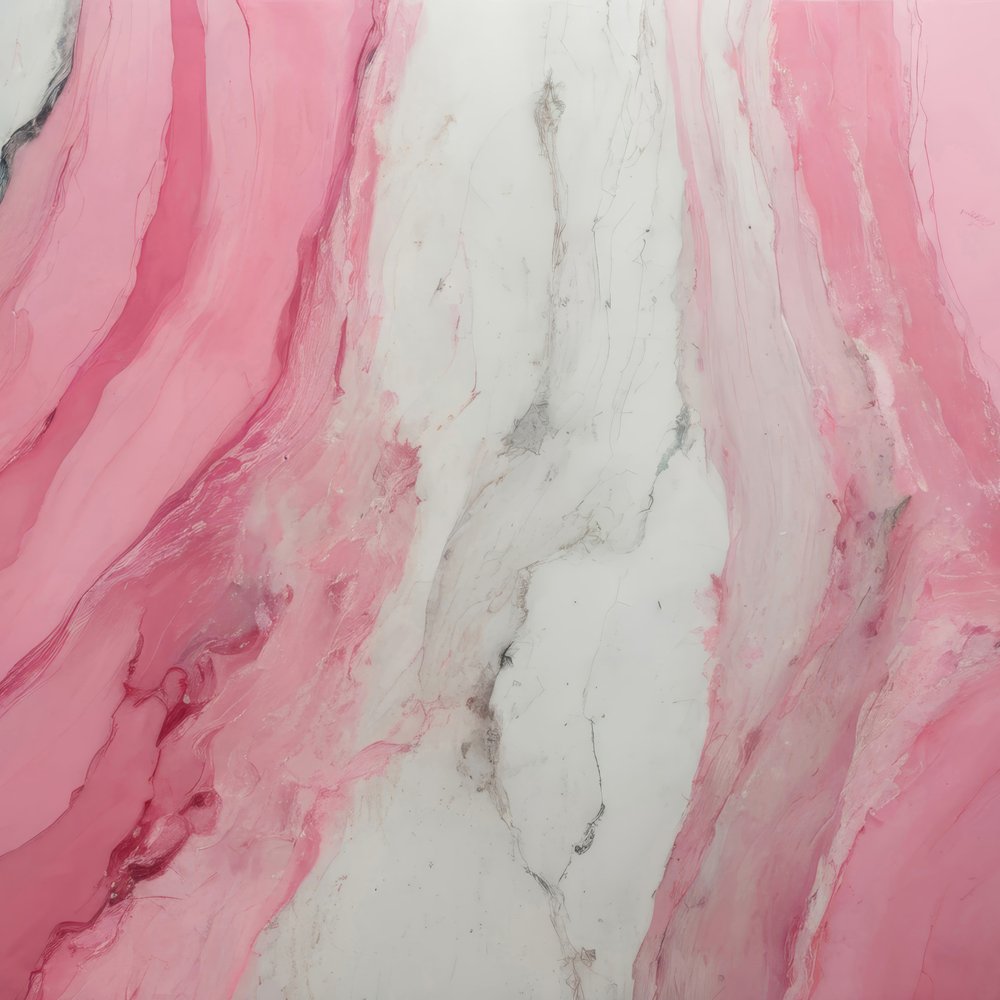 Roze marmeren stroming door Alpenglow Workshop