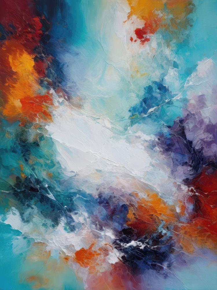 Levendige abstracte stroom door Alpenglow Workshop