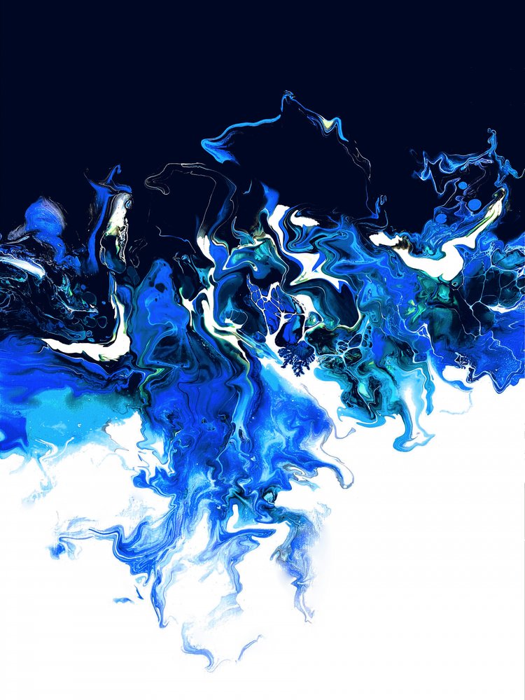 Diepblauwe stroom door Alyson Storms