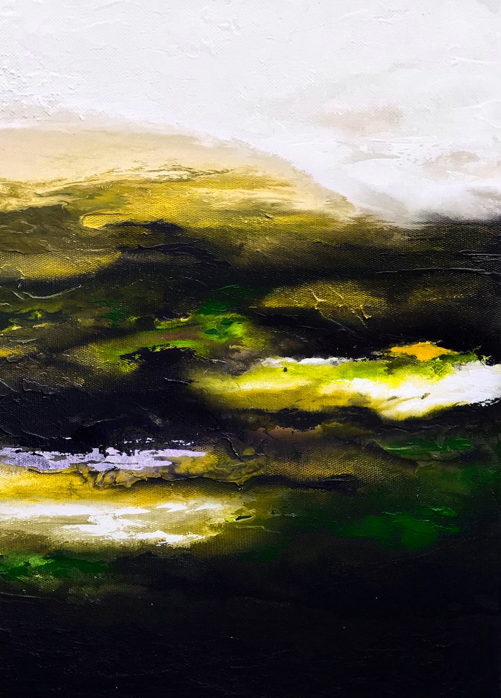 Groen goud – abstract landschap door Alyson Storms