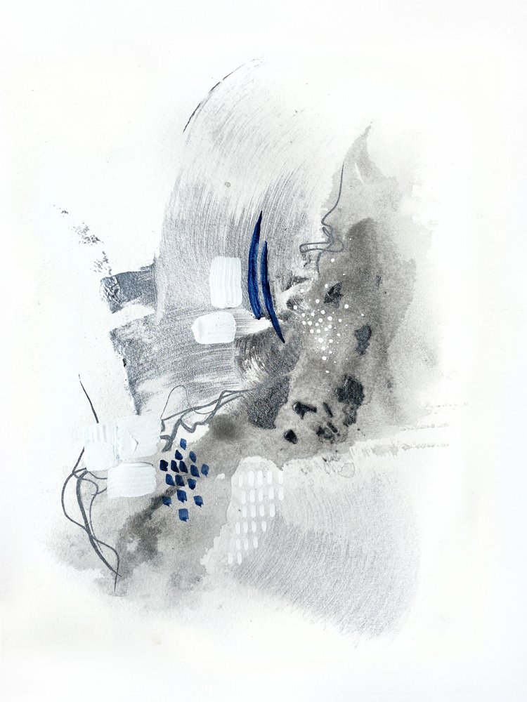 Monochrome Blue Impressions door Alyson Storms