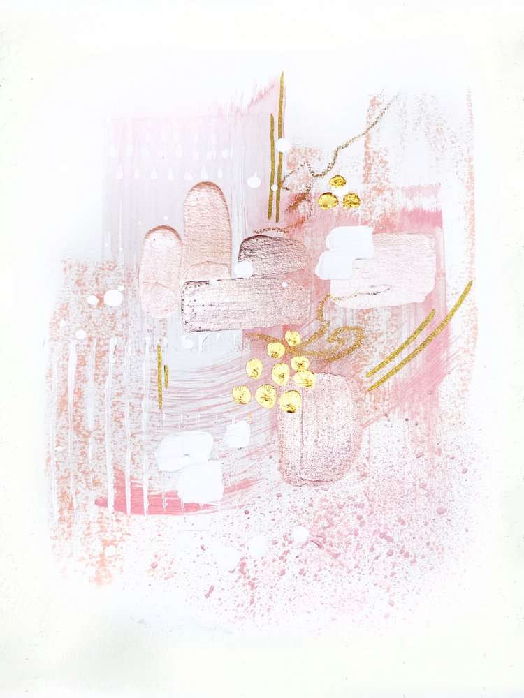 Zachte, roze abstractie door Alyson Storms