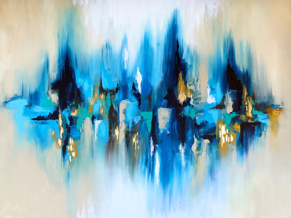 Levendige blauwe weerspiegeling door Alyson Storms