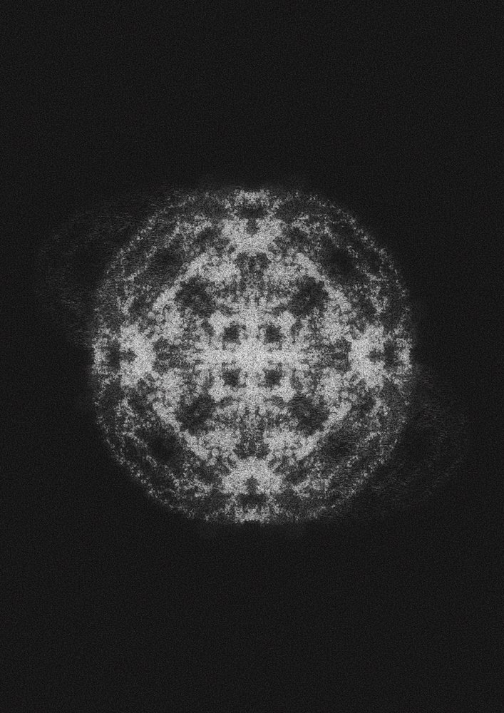 Gloeiende abstracte bol door Amy Louise Baker