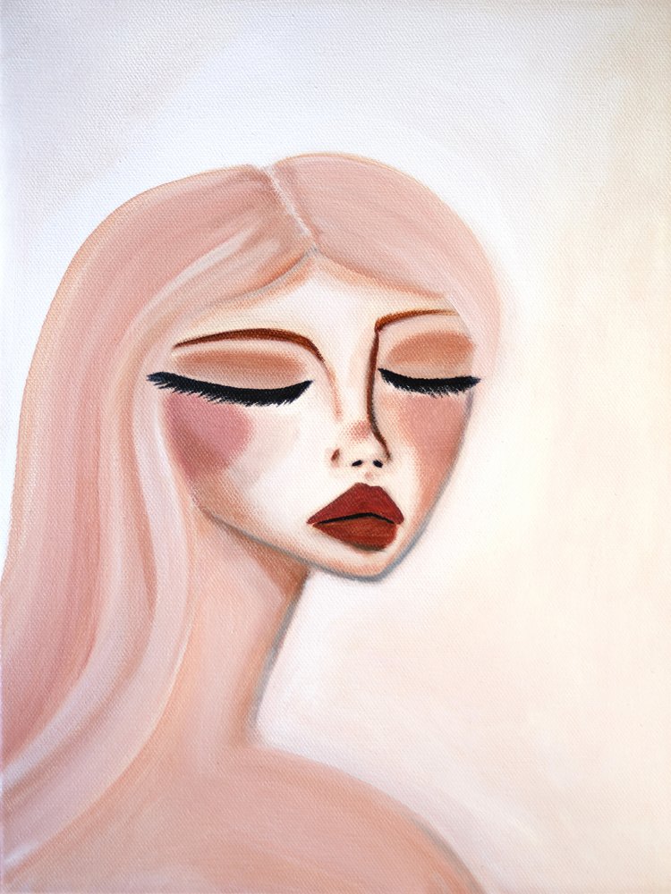 Rustig roze portret door Amy Straley